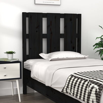 vidaXL Tête de lit Noir 80,5x4x100 cm Bois de pin massif