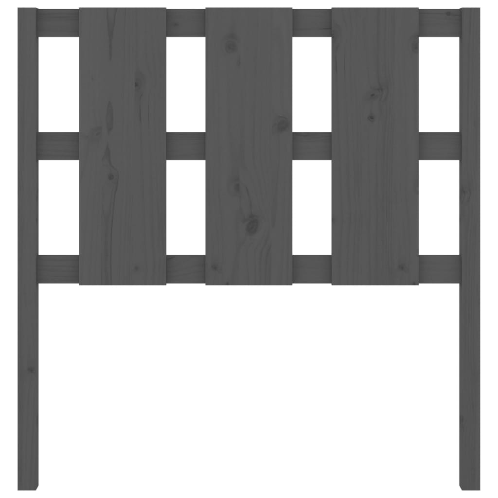 vidaXL Kopfteil Grau 95,5x4x100 cm Massivholz Kiefer