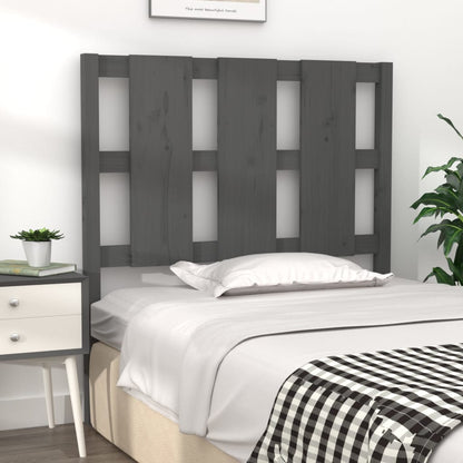 vidaXL Bett-Kopfteil Grau 105,5x4x100 cm Massivholz Kiefer