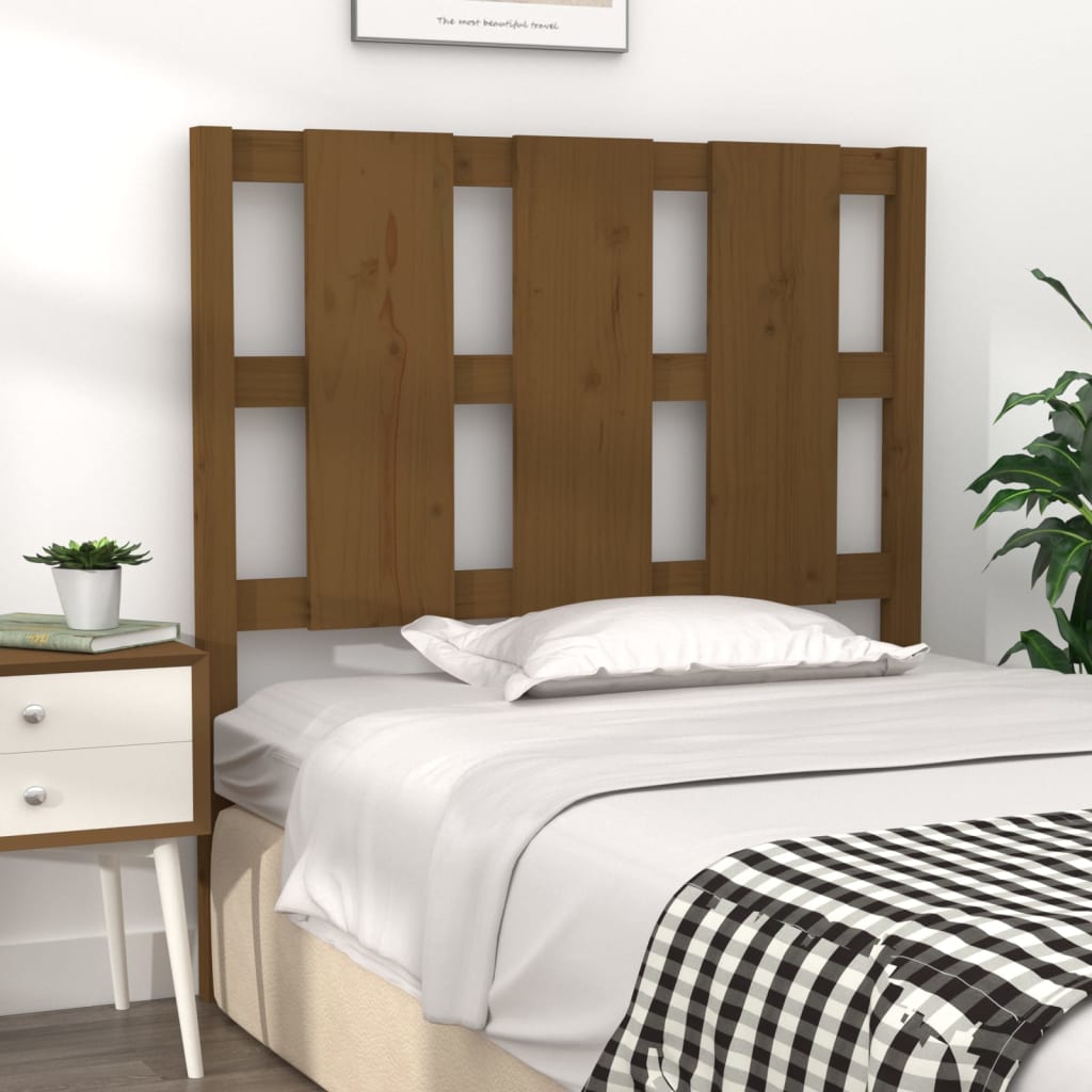 vidaXL Bett-Kopfteil Honigbraun 105,5x4x100 cm Massivholz Kiefer