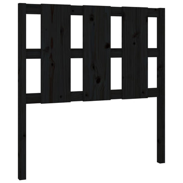 vidaXL Bett-Kopfteil Schwarz 105,5x4x100 cm Massivholz Kiefer