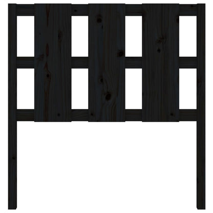 vidaXL Bett-Kopfteil Schwarz 105,5x4x100 cm Massivholz Kiefer