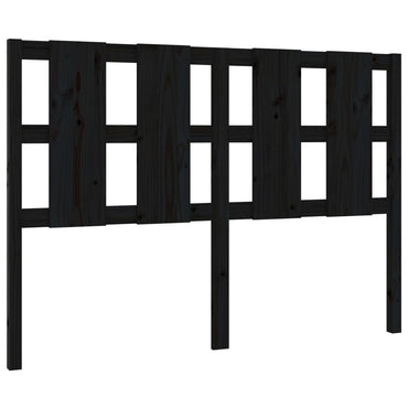 vidaXL Kopfteil Schwarz 125,5x4x100 cm Massivholz Kiefer