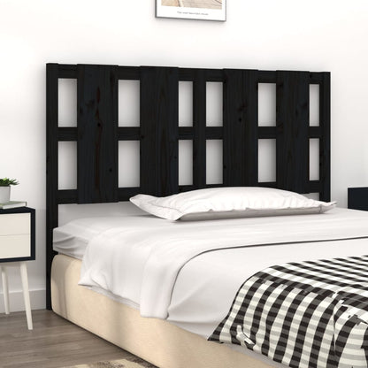 vidaXL Kopfteil Schwarz 125,5x4x100 cm Massivholz Kiefer