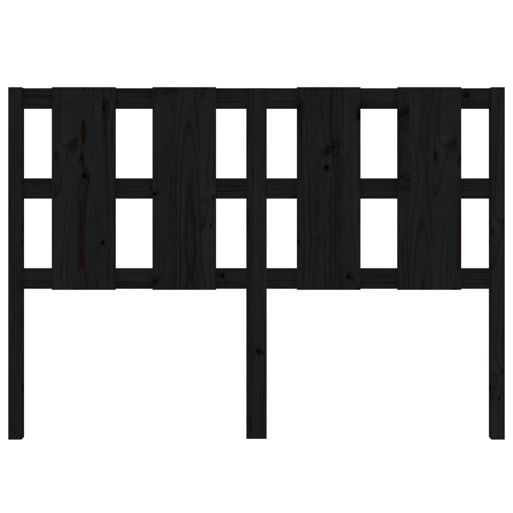 vidaXL Kopfteil Schwarz 145,5x4x100 cm Massivholz Kiefer