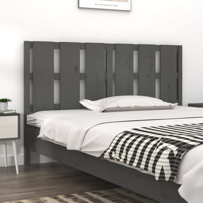 vidaXL Bett-Kopfteil Grau 155,5x4x100 cm Massivholz Kiefer