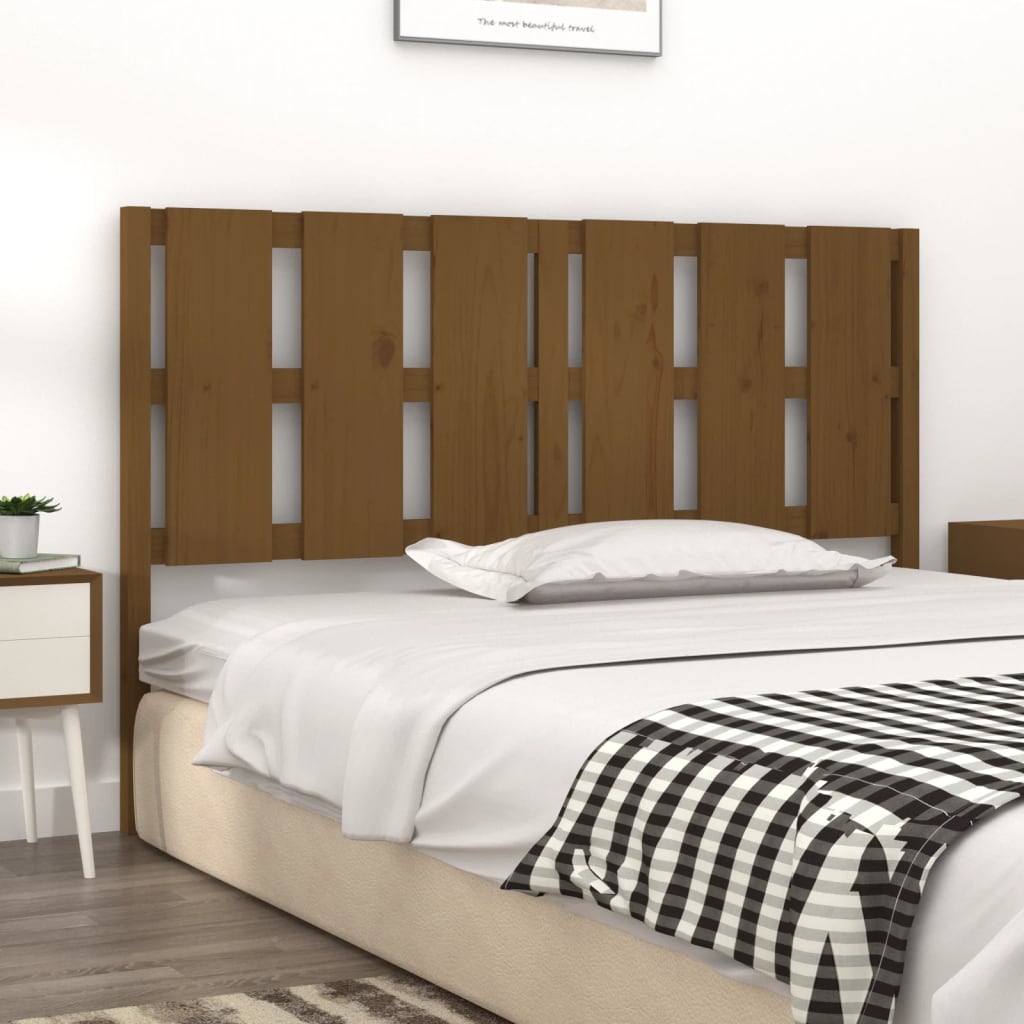 vidaXL Bett-Kopfteil Honigbraun 155,5x4x100 cm Massivholz Kiefer