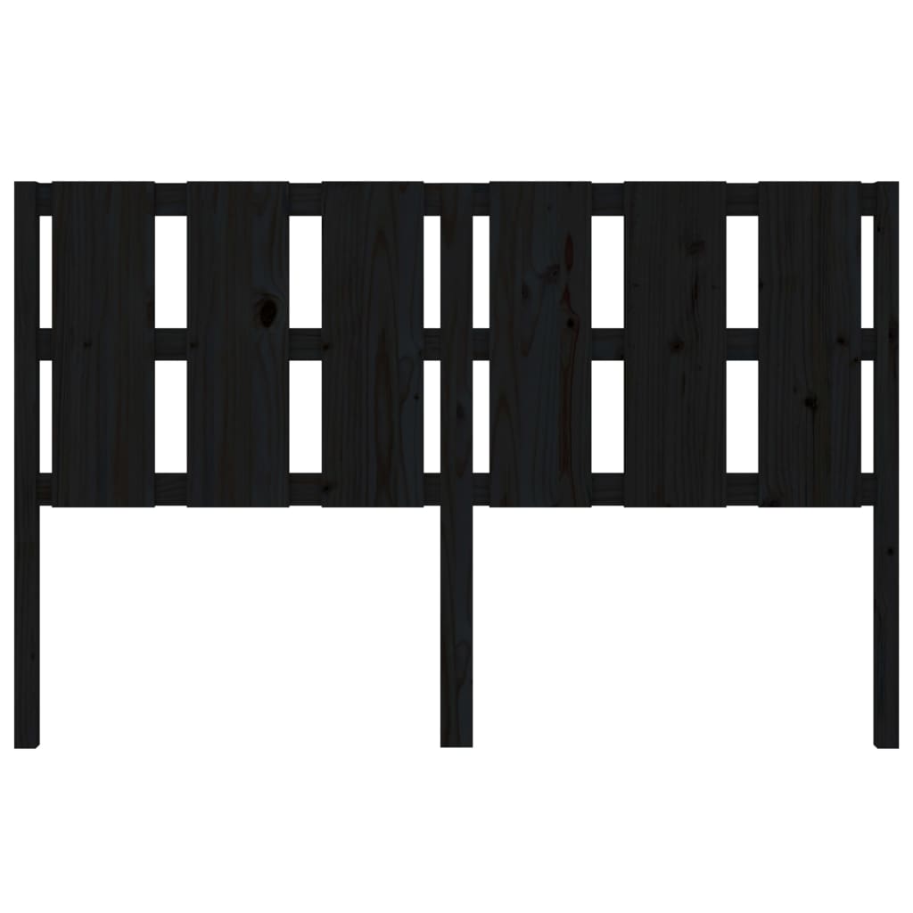 vidaXL Bett-Kopfteil Schwarz 155,5x4x100 cm Massivholz Kiefer