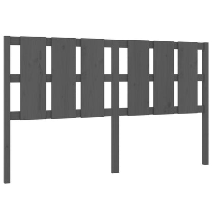 vidaXL Kopfteil Grau 165,5x4x100 cm Massivholz Kiefer
