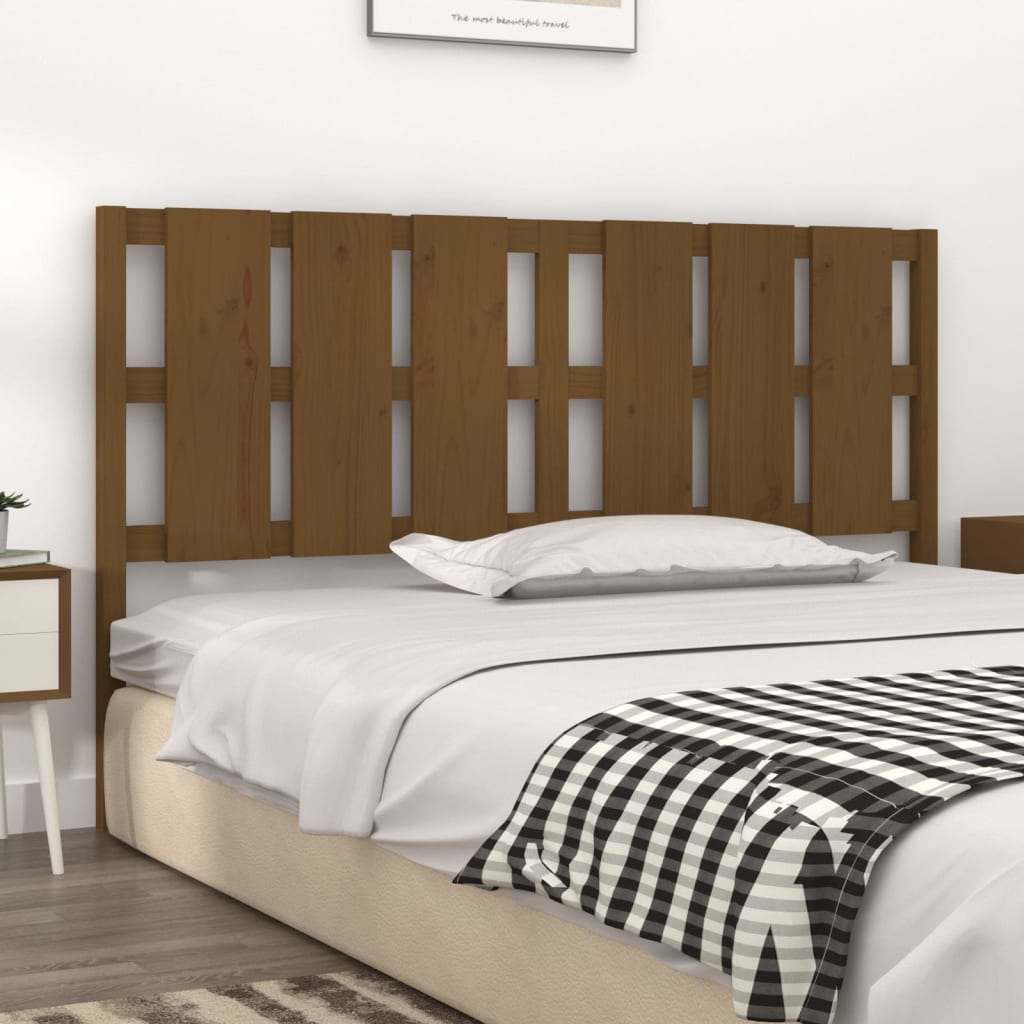 vidaXL Bett-Kopfteil Honigbraun 165,5x4x100 cm Massivholz Kiefer