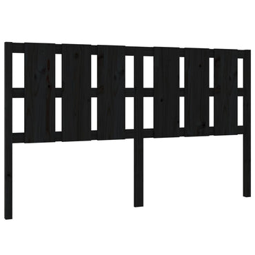 vidaXL Kopfteil Schwarz 185,5x4x100 cm Massivholz Kiefer
