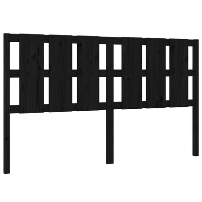 vidaXL Kopfteil Schwarz 185,5x4x100 cm Massivholz Kiefer