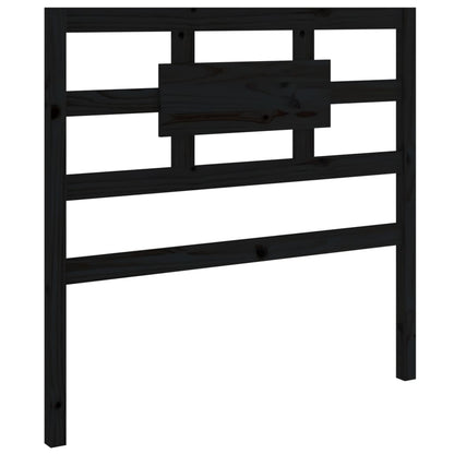 vidaXL Kopfteil Schwarz 80,5x4x100 cm Massivholz Kiefer