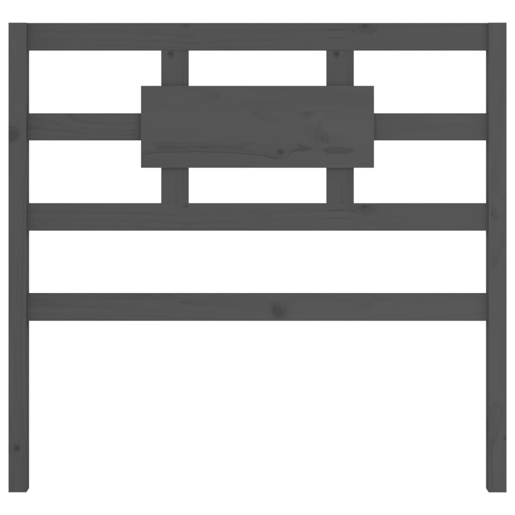 vidaXL Bett-Kopfteil Grau 105,5x4x100 cm Massivholz Kiefer