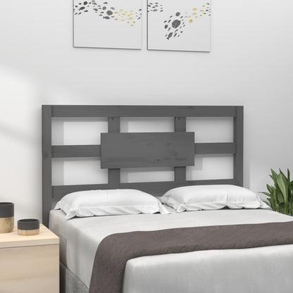 vidaXL Bett-Kopfteil Grau 105,5x4x100 cm Massivholz Kiefer