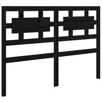 vidaXL Kopfteil Schwarz 125,5x4x100 cm Massivholz Kiefer