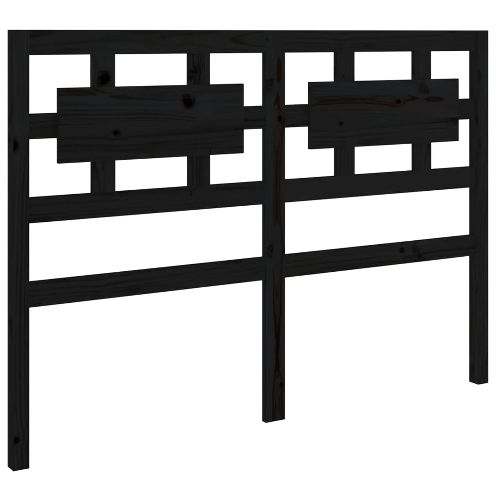 vidaXL Kopfteil Schwarz 140,5x4x100 cm Massivholz Kiefer