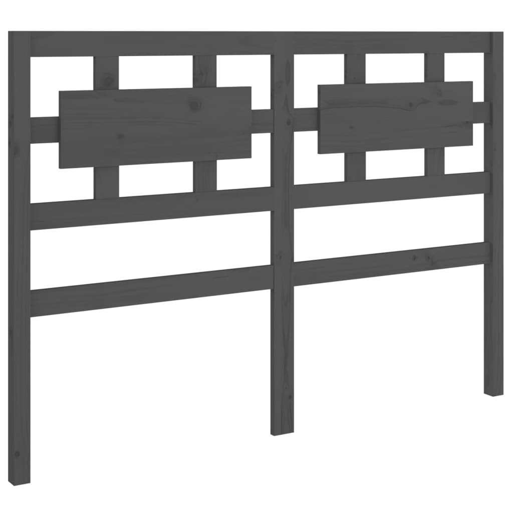 vidaXL Bett-Kopfteil Grau 205,5x4x100 cm Massivholz Kiefer