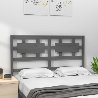vidaXL Bett-Kopfteil Grau 205,5x4x100 cm Massivholz Kiefer