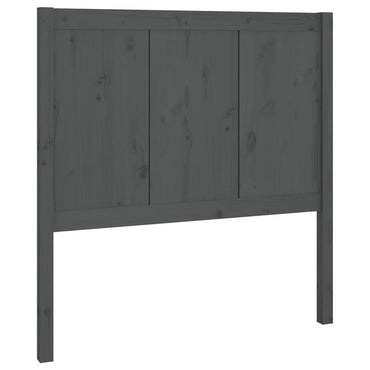 vidaXL Kopfteil Grau 80,5x4x100 cm Massivholz Kiefer