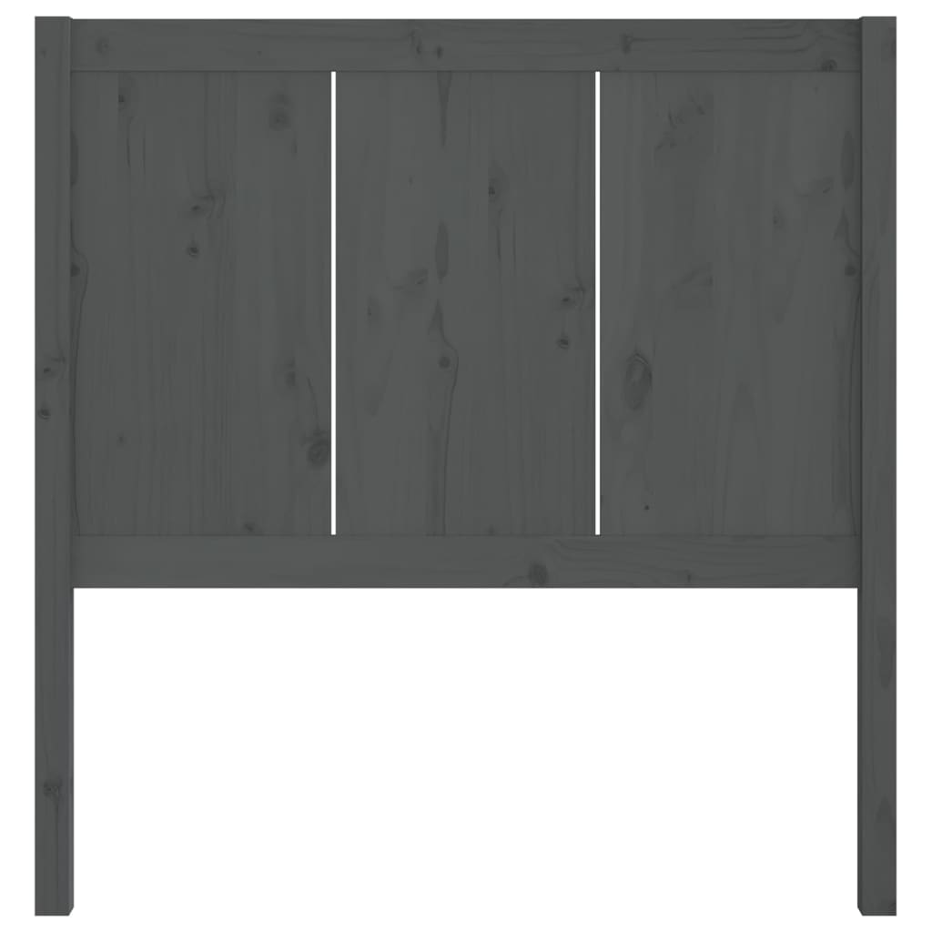 vidaXL Kopfteil Grau 80,5x4x100 cm Massivholz Kiefer