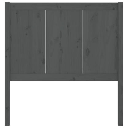 vidaXL Kopfteil Grau 80,5x4x100 cm Massivholz Kiefer