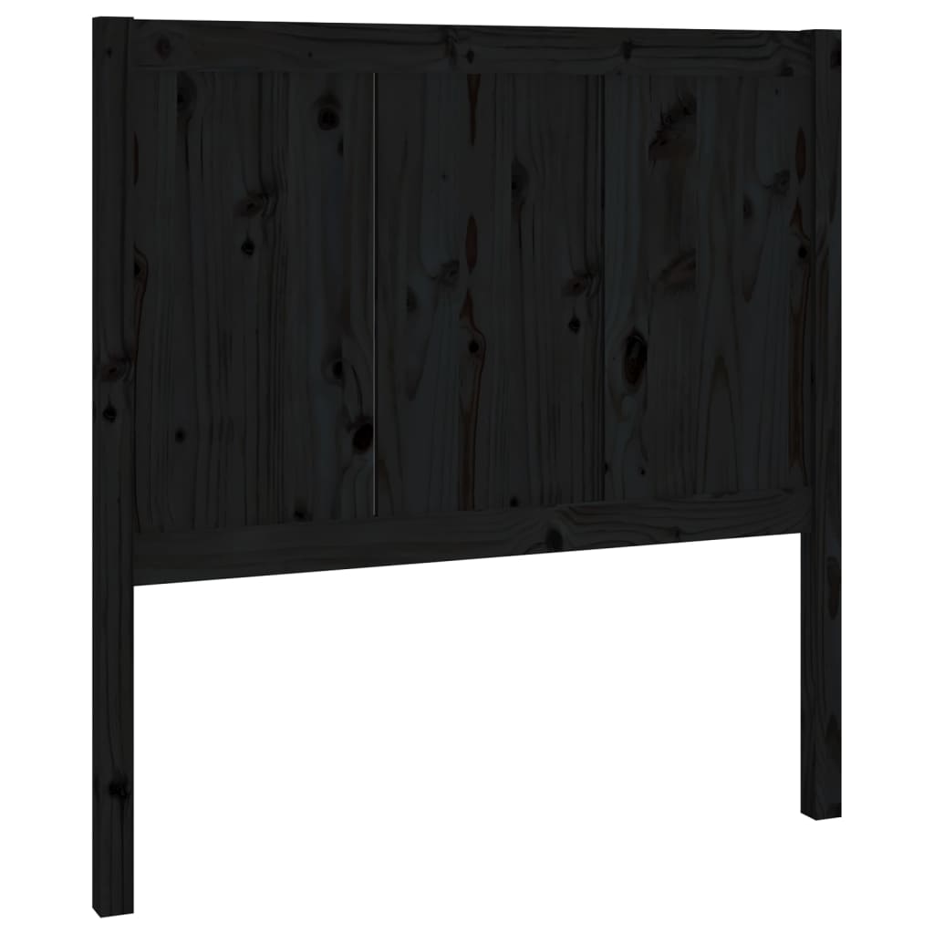 vidaXL Kopfteil Schwarz 95,5x4x100 cm Massivholz Kiefer