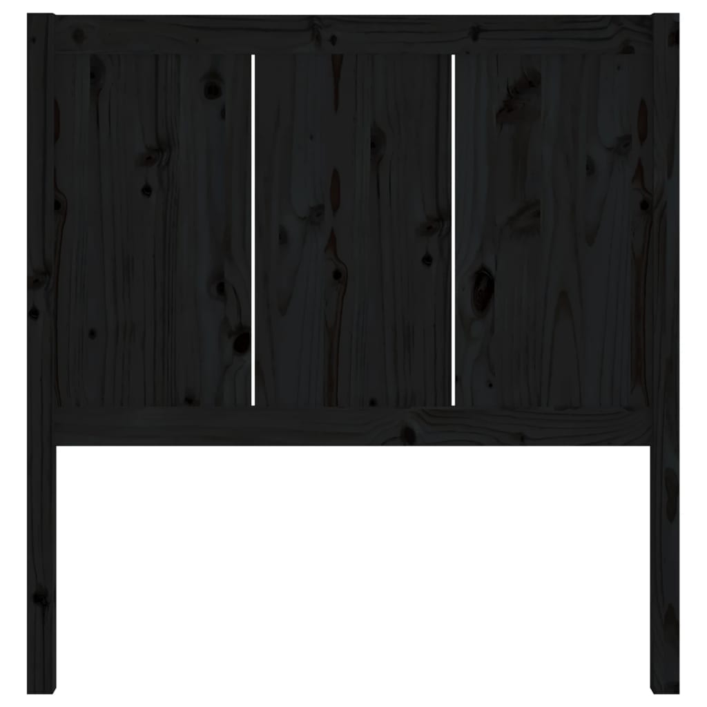 vidaXL Kopfteil Schwarz 95,5x4x100 cm Massivholz Kiefer