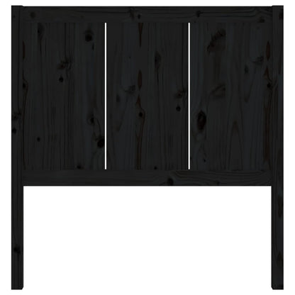 vidaXL Kopfteil Schwarz 95,5x4x100 cm Massivholz Kiefer