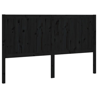 vidaXL Kopfteil Schwarz 125,5x4x100 cm Massivholz Kiefer