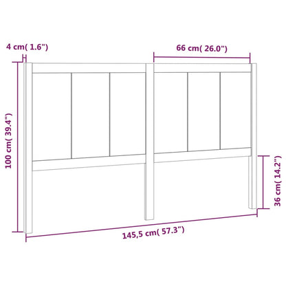 vidaXL Kopfteil 145,5x4x100 cm Massivholz Kiefer