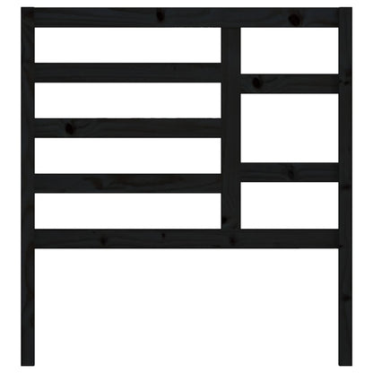 vidaXL Bett-Kopfteil Schwarz 81x4x104 cm Massivholz Kiefer