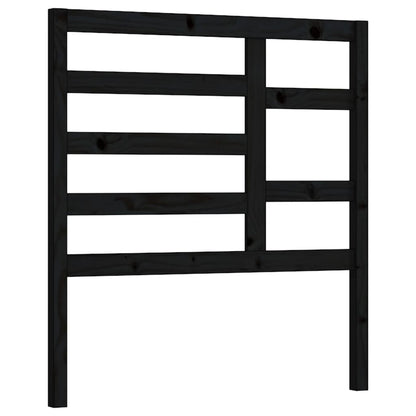 vidaXL Bett-Kopfteil Schwarz 96x4x104 cm Massivholz Kiefer