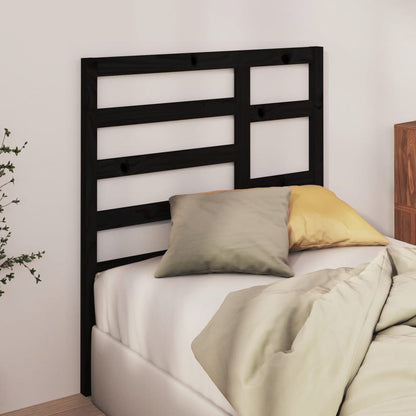 vidaXL Bett-Kopfteil Schwarz 96x4x104 cm Massivholz Kiefer