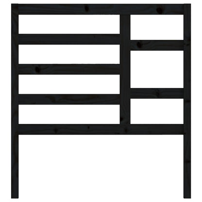 vidaXL Bett-Kopfteil Schwarz 96x4x104 cm Massivholz Kiefer