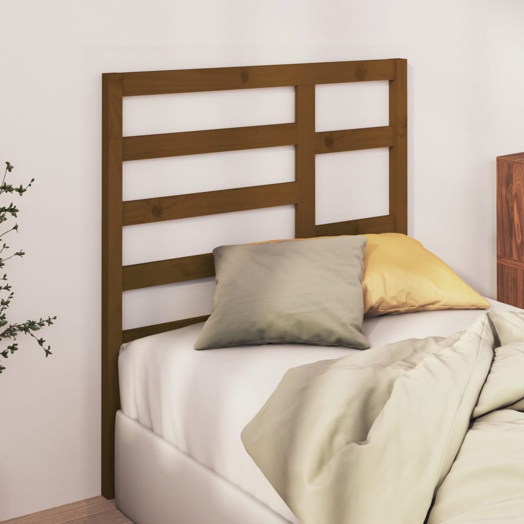 vidaXL Bett-Kopfteil Honigbraun 106x4x104 cm Massivholz Kiefer