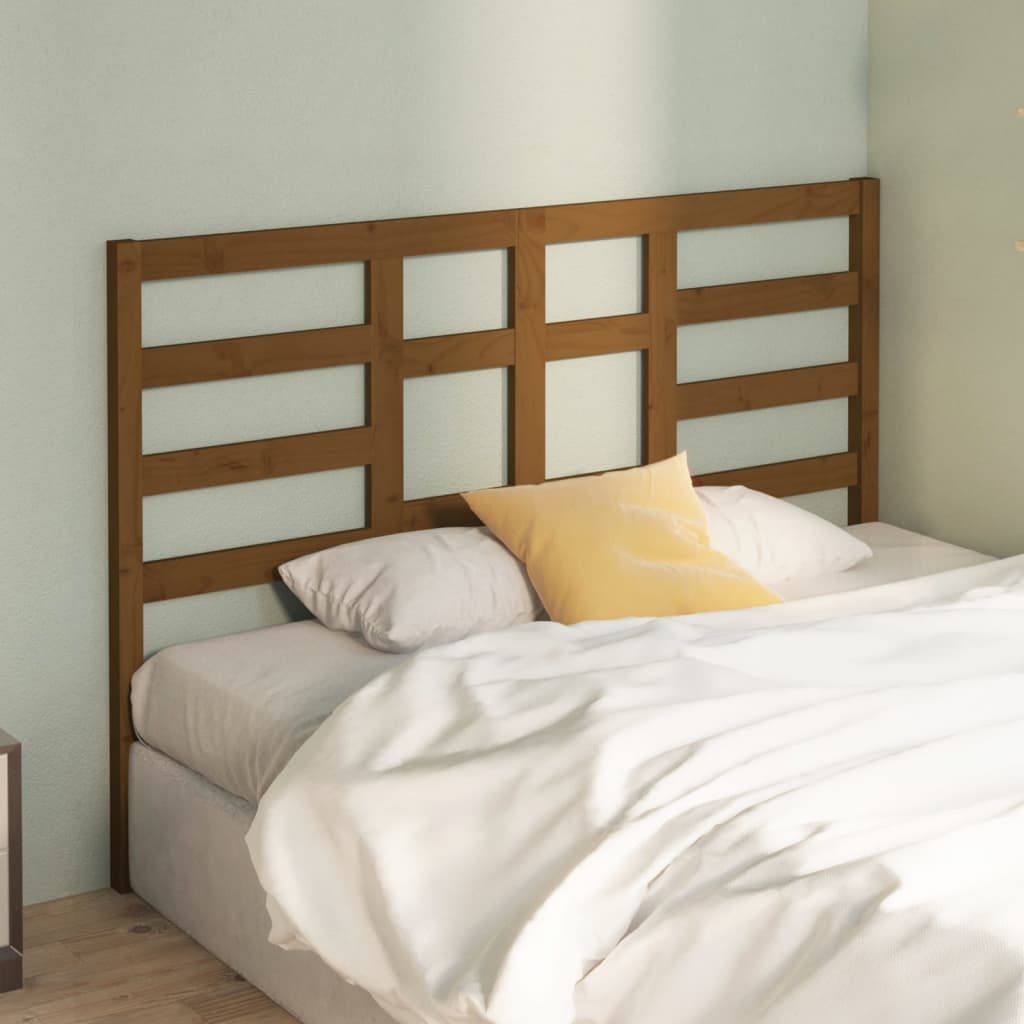 vidaXL Bett-Kopfteil Honigbraun 126x4x104 cm Massivholz Kiefer