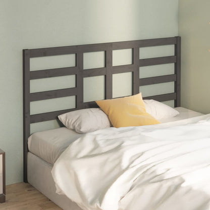vidaXL Bett-Kopfteil Grau 141x4x104 cm Massivholz Kiefer