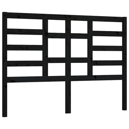 vidaXL Bett-Kopfteil Schwarz 141x4x104 cm Massivholz Kiefer