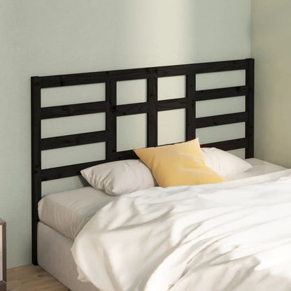 vidaXL Bett-Kopfteil Schwarz 141x4x104 cm Massivholz Kiefer