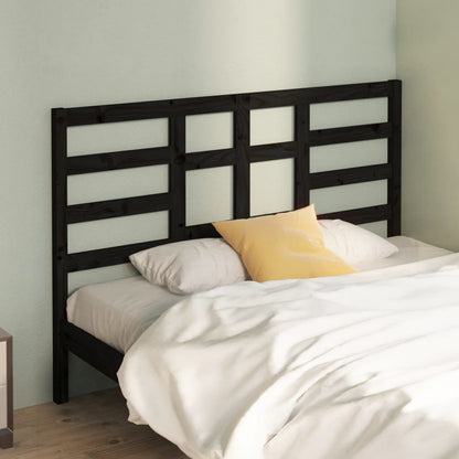 vidaXL Bett-Kopfteil Schwarz 141x4x104 cm Massivholz Kiefer