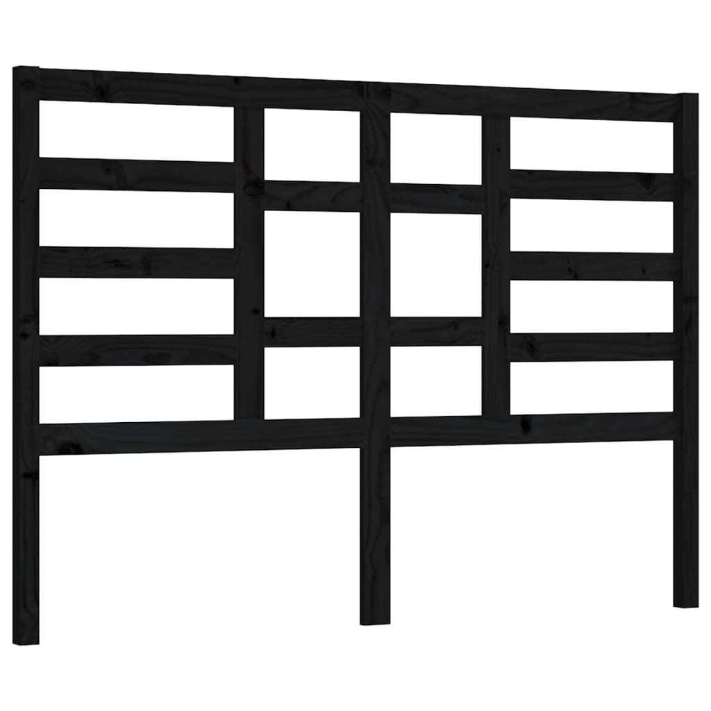 vidaXL Kopfteil Schwarz 156x4x104 cm Massivholz Kiefer