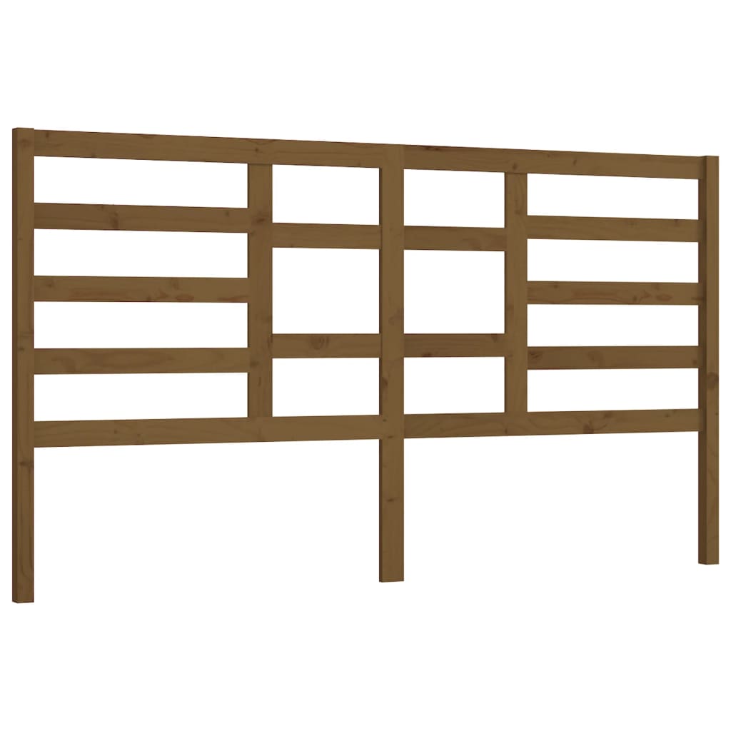 vidaXL Bett-Kopfteil Honigbraun 186x4x104 cm Massivholz Kiefer