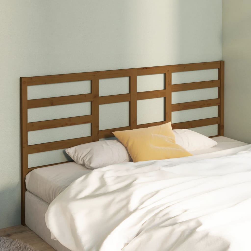 vidaXL Bett-Kopfteil Honigbraun 186x4x104 cm Massivholz Kiefer