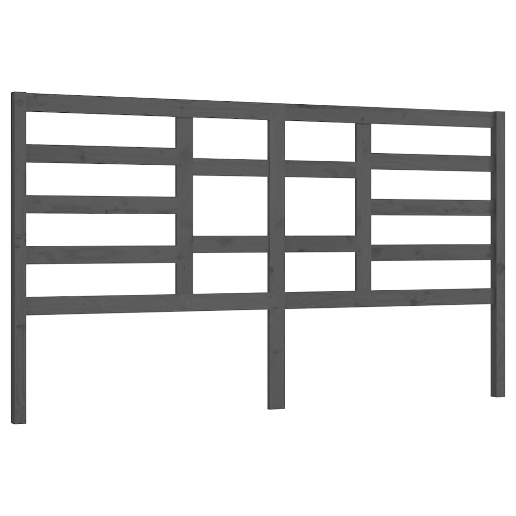 vidaXL Tête de lit Gris 206x4x104 cm Pin massif