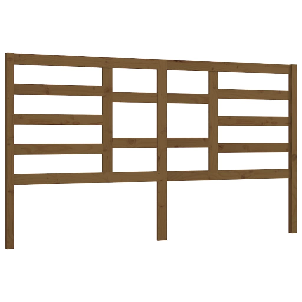 vidaXL Bett-Kopfteil Honigbraun 206x4x104 cm Massivholz Kiefer