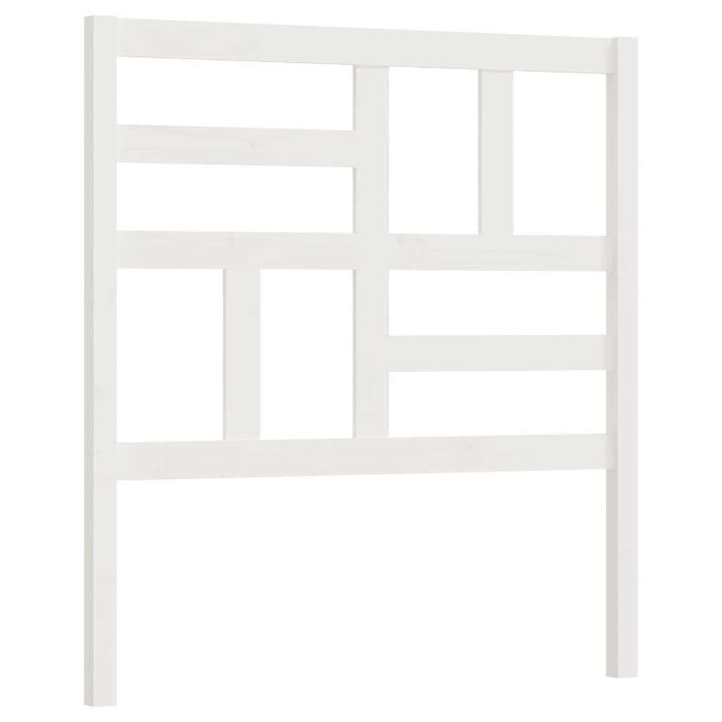 vidaXL Bett-Kopfteil Weiß 81x4x104 cm Massivholz Kiefer