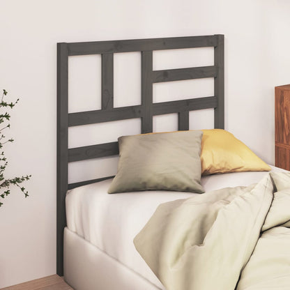 vidaXL Bett-Kopfteil Grau 96x4x104 cm Massivholz Kiefer
