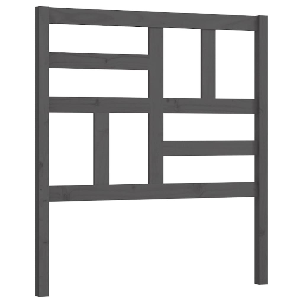 vidaXL Kopfteil Grau 106x4x104 cm Massivholz Kiefer