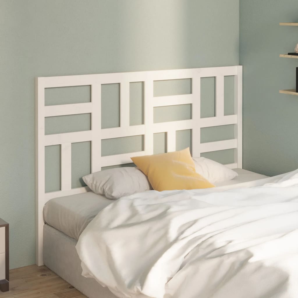 vidaXL Bett-Kopfteil Weiß 141x4x104 cm Massivholz Kiefer